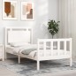 vidaXL Massivholzbett mit Kopfteil Weiß 90x190 cm vidaXL Massivholzbett mit Kopfteil Weiß 90x190 cm