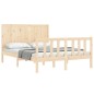vidaXL Massivholzbett mit Kopfteil 140x190 cm vidaXL Massivholzbett mit Kopfteil 140x190 cm