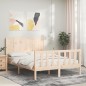 vidaXL Massivholzbett mit Kopfteil 140x190 cm vidaXL Massivholzbett mit Kopfteil 140x190 cm