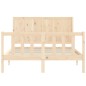 vidaXL Massivholzbett mit Kopfteil 140x190 cm vidaXL Massivholzbett mit Kopfteil 140x190 cm