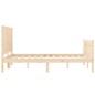 vidaXL Massivholzbett mit Kopfteil 140x190 cm vidaXL Massivholzbett mit Kopfteil 140x190 cm