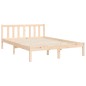 vidaXL Massivholzbett mit Kopfteil 140x190 cm vidaXL Massivholzbett mit Kopfteil 140x190 cm