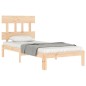 vidaXL Massivholzbett mit Kopfteil 90x200 cm vidaXL Massivholzbett mit Kopfteil 90x200 cm