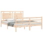 vidaXL Massivholzbett mit Kopfteil 160x200 cm vidaXL Massivholzbett mit Kopfteil 160x200 cm