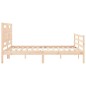 vidaXL Massivholzbett mit Kopfteil 160x200 cm vidaXL Massivholzbett mit Kopfteil 160x200 cm