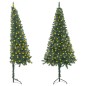 vidaXL Künstlicher Eck-Weihnachtsbaum mit Beleuchtung Grün 150 cm PVC vidaXL Künstlicher Eck-Weihnachtsbaum mit Beleuchtung Grün 150 cm PVC