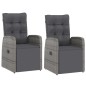 vidaXL 11-tlg. Garten-Essgruppe mit Auflagen Poly Rattan Grau vidaXL 11-tlg. Garten-Essgruppe mit Auflagen Poly Rattan Grau