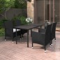 vidaXL 5-tlg. Garten-Essgruppe mit Auflagen Poly Rattan und Glas vidaXL 5-tlg. Garten-Essgruppe mit Auflagen Poly Rattan und Glas