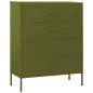 vidaXL Kommode Olivgrün 80x35x101,5 cm Stahl vidaXL Kommode Olivgrün 80x35x101,5 cm Stahl