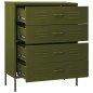 vidaXL Kommode Olivgrün 80x35x101,5 cm Stahl vidaXL Kommode Olivgrün 80x35x101,5 cm Stahl
