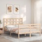 vidaXL Massivholzbett mit Kopfteil 140x200 cm vidaXL Massivholzbett mit Kopfteil 140x200 cm