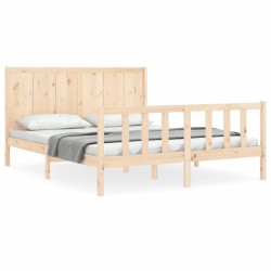 vidaXL Massivholzbett ohne Matratze 160x200 cm Kiefernholz