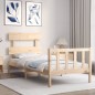 vidaXL Massivholzbett mit Kopfteil 100x200 cm vidaXL Massivholzbett mit Kopfteil 100x200 cm