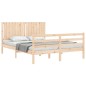 vidaXL Massivholzbett mit Kopfteil 160x200 cm vidaXL Massivholzbett mit Kopfteil 160x200 cm