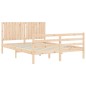 vidaXL Massivholzbett mit Kopfteil 160x200 cm vidaXL Massivholzbett mit Kopfteil 160x200 cm