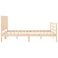 vidaXL Massivholzbett mit Kopfteil 160x200 cm vidaXL Massivholzbett mit Kopfteil 160x200 cm