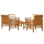 5-tlg. Garten-Lounge-Set mit Kissen Massivholz Akazie 5-tlg. Garten-Lounge-Set mit Kissen Massivholz Akazie