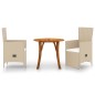 vidaXL 3-tlg. Garten-Essgruppe Beige vidaXL 3-tlg. Garten-Essgruppe Beige