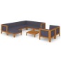 vidaXL 10-tlg. Garten-Lounge-Set mit Kissen Akazie Massivholz vidaXL 10-tlg. Garten-Lounge-Set mit Kissen Akazie Massivholz