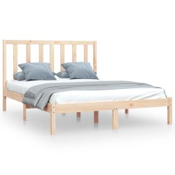 vidaXL Massivholzbett Kiefer 140x190 cm