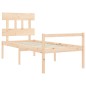 vidaXL Seniorenbett mit Kopfteil 90x200 cm Massivholz vidaXL Seniorenbett mit Kopfteil 90x200 cm Massivholz