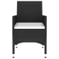 7-tlg. Garten-Essgruppe Poly Rattan und Hartglas Schwarz 7-tlg. Garten-Essgruppe Poly Rattan und Hartglas Schwarz