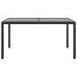 7-tlg. Garten-Essgruppe Poly Rattan und Hartglas Schwarz 7-tlg. Garten-Essgruppe Poly Rattan und Hartglas Schwarz