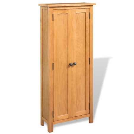 vidaXL Schrank 50x22x122 cm Massivholz Eiche
