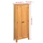 vidaXL Schrank 50x22x122 cm Massivholz Eiche vidaXL Schrank 50x22x122 cm Massivholz Eiche