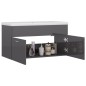 vidaXL Waschbeckenunterschrank mit Einbaubecken Hochglanz-Grau vidaXL Waschbeckenunterschrank mit Einbaubecken Hochglanz-Grau