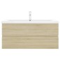 vidaXL Waschbeckenunterschrank Einbaubecken Sonoma-Eiche Holzwerkstoff vidaXL Waschbeckenunterschrank Einbaubecken Sonoma-Eiche Holzwerkstoff