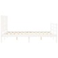 vidaXL Massivholzbett mit Kopfteil Weiß 140x190 cm vidaXL Massivholzbett mit Kopfteil Weiß 140x190 cm