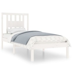 vidaXL Massivholzbett Weiß 75x190 cm