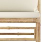 12-tlg. Garten-Lounge-Set mit Cremeweißen Kissen Bambus 12-tlg. Garten-Lounge-Set mit Cremeweißen Kissen Bambus