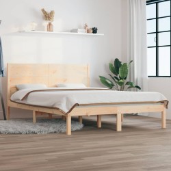 vidaXL Massivholzbett 135x190 cm