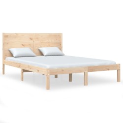 vidaXL Massivholzbett 135x190 cm