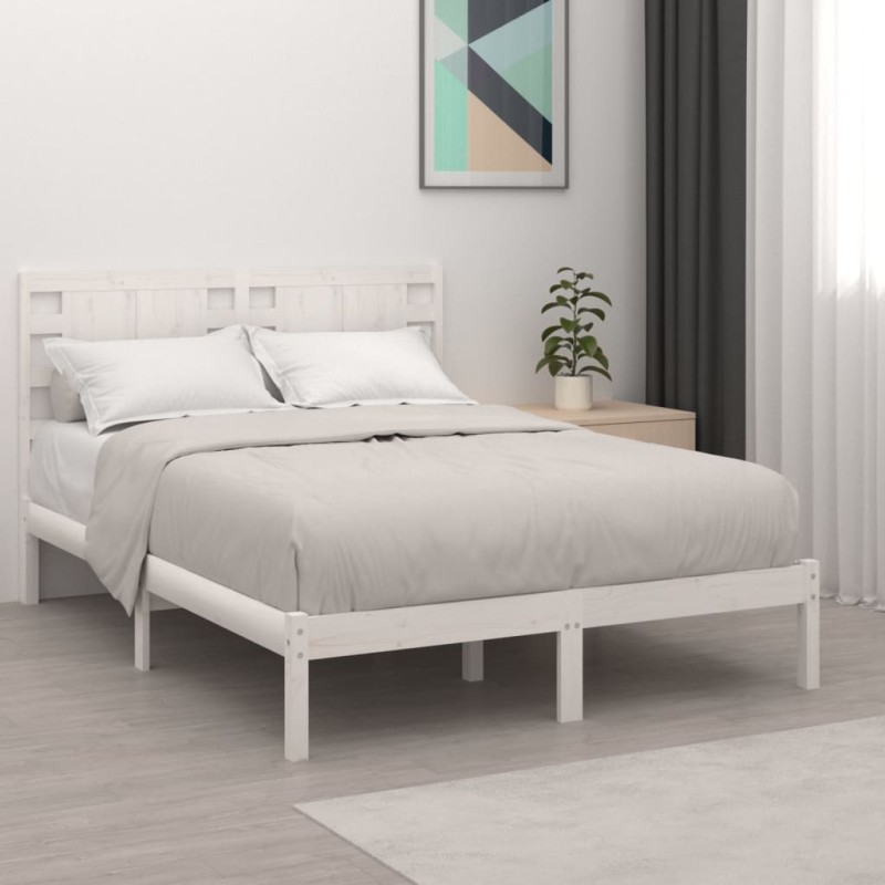 vidaXL Massivholzbett Weiß 120x190 cm vidaXL Massivholzbett Weiß 120x190 cm