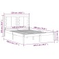 vidaXL Massivholzbett Weiß 120x190 cm vidaXL Massivholzbett Weiß 120x190 cm