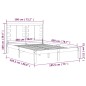 vidaXL Massivholzbett 180x200 cm vidaXL Massivholzbett 180x200 cm