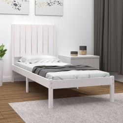 vidaXL Massivholzbett Weiß 75x190 cm