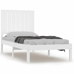vidaXL Massivholzbett Weiß 75x190 cm