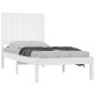 vidaXL Massivholzbett Weiß 75x190 cm vidaXL Massivholzbett Weiß 75x190 cm