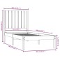 vidaXL Massivholzbett Weiß 75x190 cm vidaXL Massivholzbett Weiß 75x190 cm