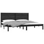 vidaXL Massivholzbett Schwarz 180x200 cm vidaXL Massivholzbett Schwarz 180x200 cm