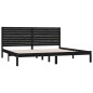 vidaXL Massivholzbett Schwarz 180x200 cm vidaXL Massivholzbett Schwarz 180x200 cm