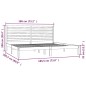 vidaXL Massivholzbett Schwarz 180x200 cm vidaXL Massivholzbett Schwarz 180x200 cm