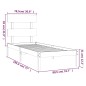 vidaXL Massivholzbett 75x190 cm vidaXL Massivholzbett 75x190 cm