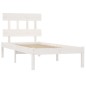 vidaXL Massivholzbett Weiß 75x190 cm vidaXL Massivholzbett Weiß 75x190 cm