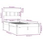 vidaXL Massivholzbett Weiß 75x190 cm vidaXL Massivholzbett Weiß 75x190 cm