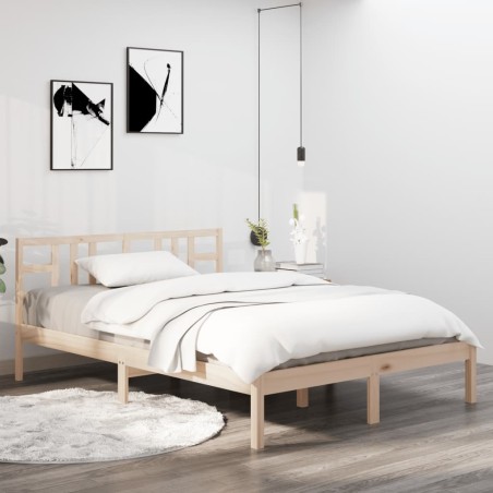 vidaXL Massivholzbett 180x200 cm